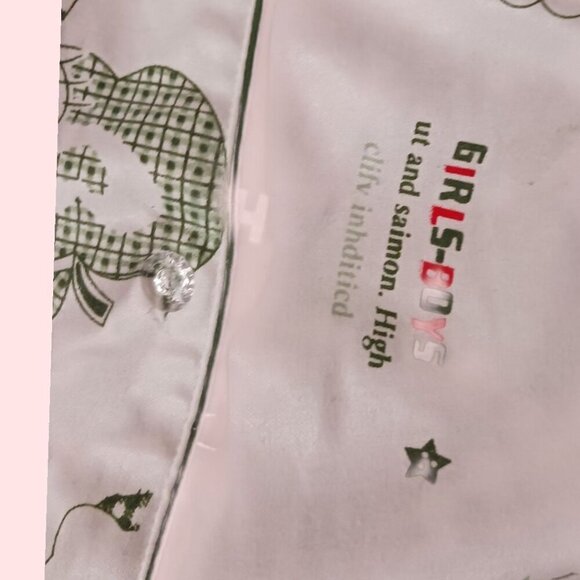 Hello Kitty Printed Pajama Set For Women Button-Up Top & Elastic Waist Pants Siz - Picture 10 of 15